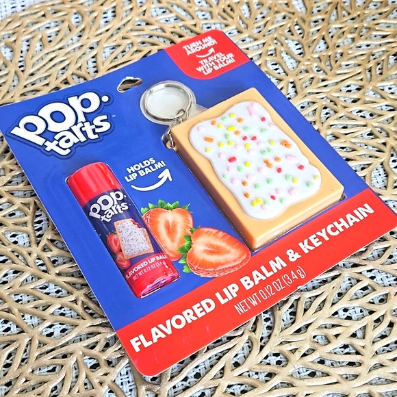 Pop.Tarts Frosted Strawberry Lip Balm & Keychain - Picture 3 of 4
